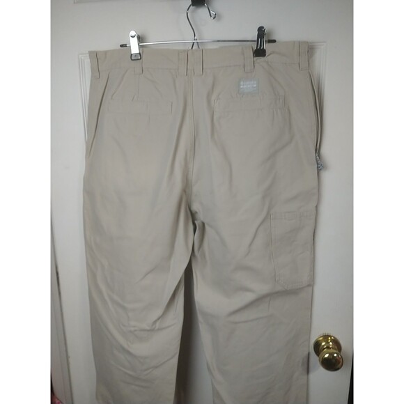 Columbia Men's 38X25 Khaki Tan Cargo Hiking Pants Casual Straight 100 Cotton - Picture 7 of 8